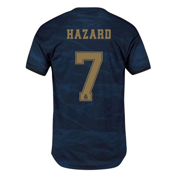 Camiseta Real Madrid NO.7 Hazard Replica Segunda Ropa 2019/20 Azul